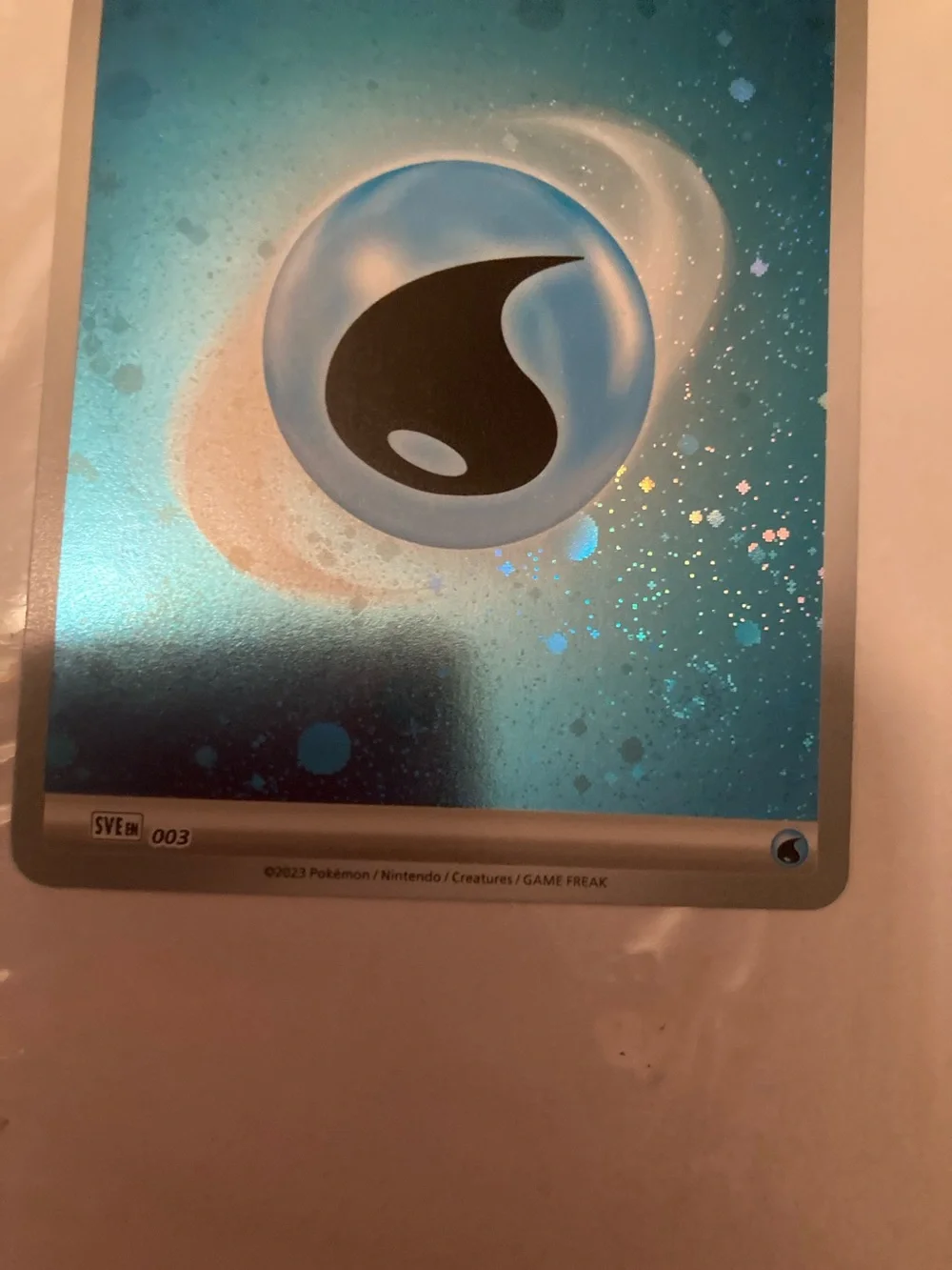 Pokemon Water Basic Energy Holo Blue Silver